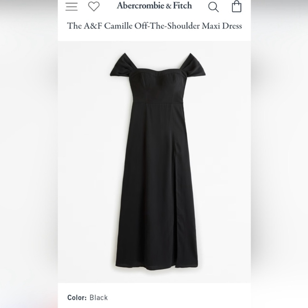 Abercrombie & Fitch Black Camille Maxi Dress